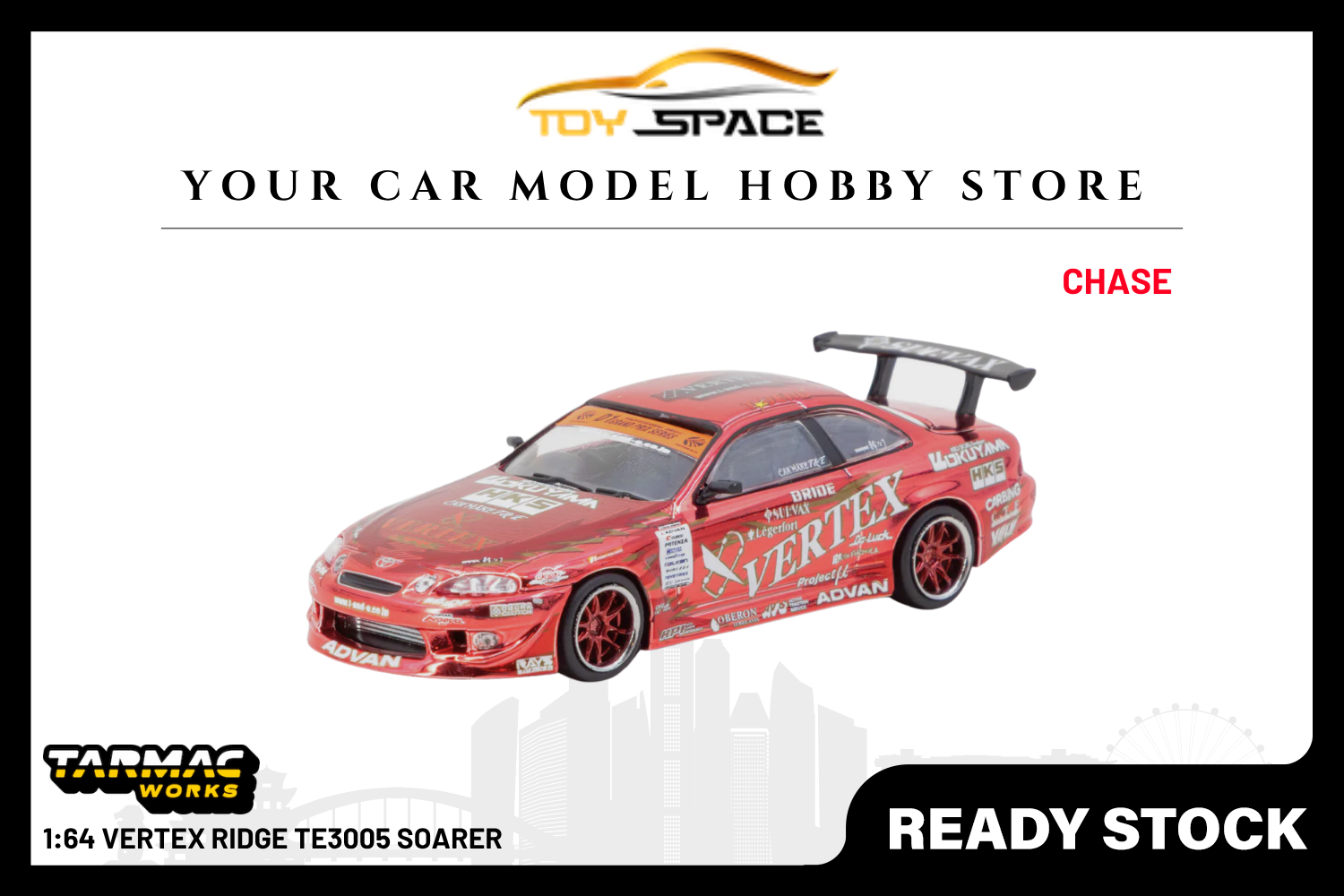 [TARMAC WORKS] 1:64 Vertex Ridge TE3005 Soarer - Toy Space Diecast Online Store Singapore