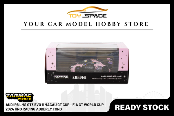 [TARMAC WORKS] 1:64 Audi R8 LMS GT3 Evo II Macau GT Cup - FIA GT World Cup 2024 Uno Racing Adderly Fong