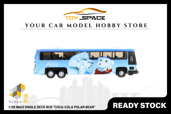 [TINY] 1:110 96A3 Single Decker Bus "Coca-Cola Polar Bear"