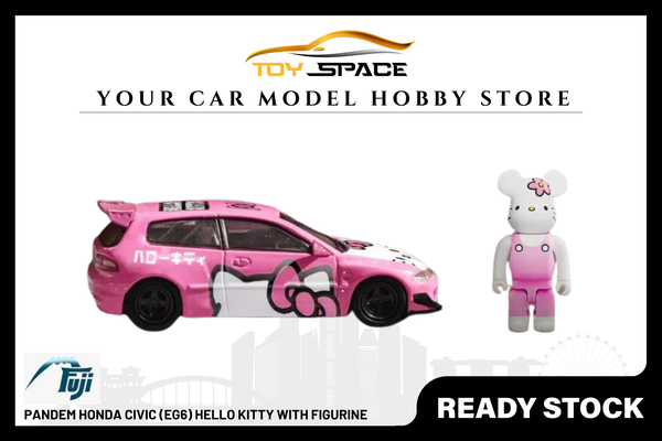 [FUJI] 1:64 Pandem Honda Civic (EG6) Hello Kitty With Figurine