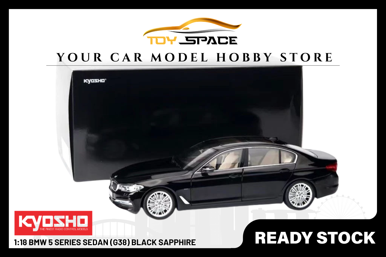 [KYOSHO] 1:18 BMW 5 Series Sedan (G38) Black Sapphire