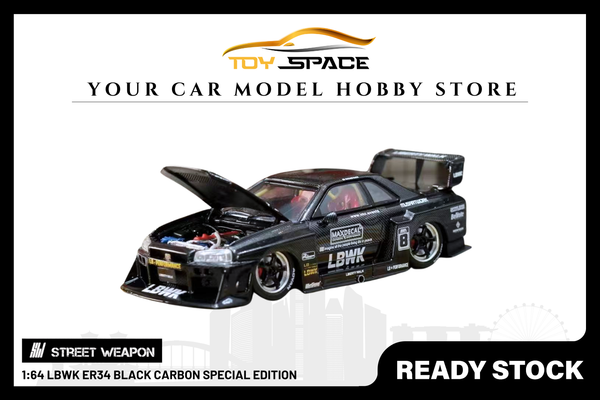 [STREET WEAPON] 1:64 LBWK ER34 Black Carbon Special Edition