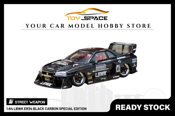 [STREET WEAPON] 1:64 LBWK ER34 Black Carbon Special Edition