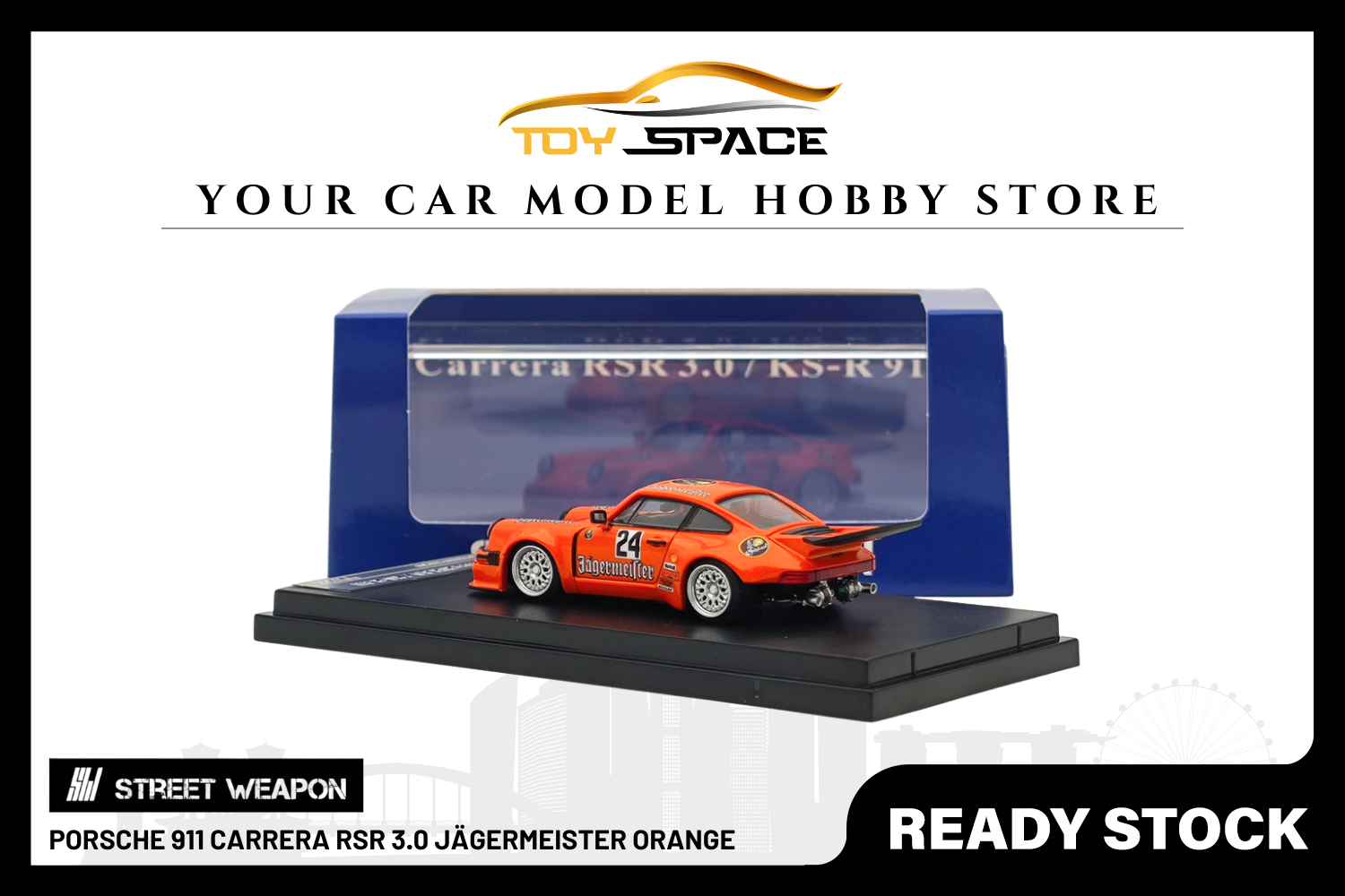 [STREET WEAPON] 1:64 Porsche 911 Carrera RSR 3.0 Jägermeister Orange