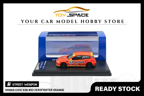 [STREET WEAPON] 1:64 Honda Civic EG6 #53 Zerofighter Orange