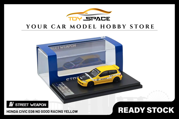 [STREET WEAPON] 1:64 Honda Civic EG6 No Good Racing Yellow