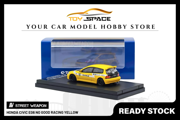 [STREET WEAPON] 1:64 Honda Civic EG6 No Good Racing Yellow