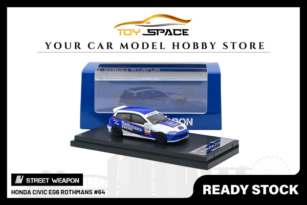 [STREET WEAPON] 1:64 Honda Civic EG6 Rothmans #64