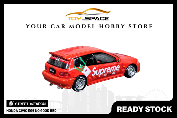 [STREET WEAPON] 1:64 Honda Civic EG6 No Good Red
