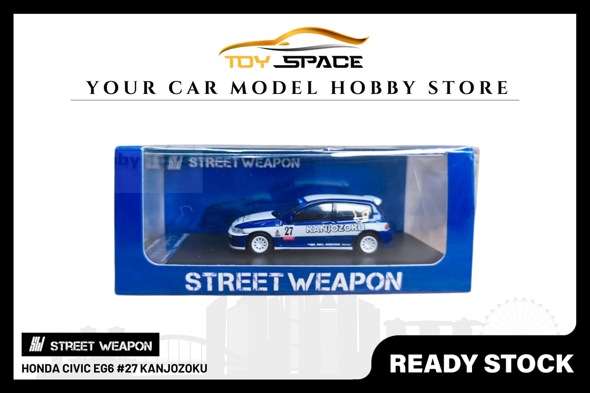 [STREET WEAPON] 1:64 Honda Civic EG6 #27 Kanjozoku