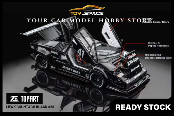 [TOPART] 1:64 LBWK Countach Black #41