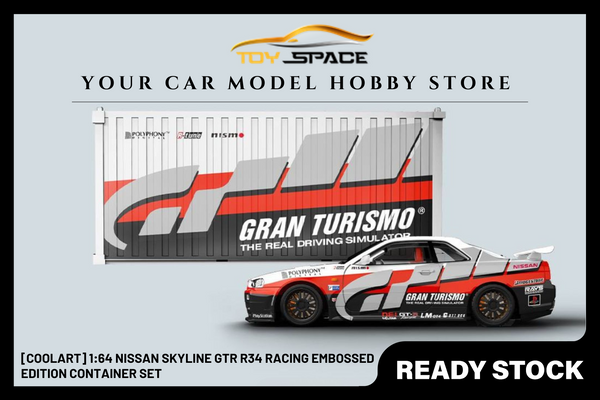 [COOLART] 1:64 Nissan Skyline GTR R34 Racing Embossed Edition Container Set