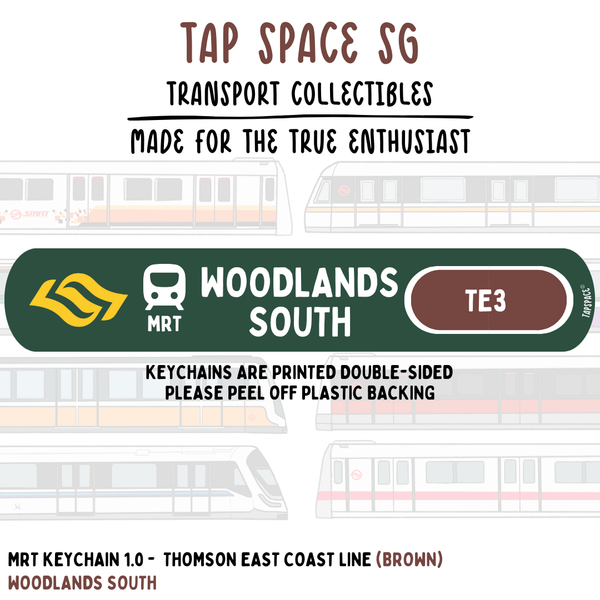 Woodlands South MRT Station Keychain