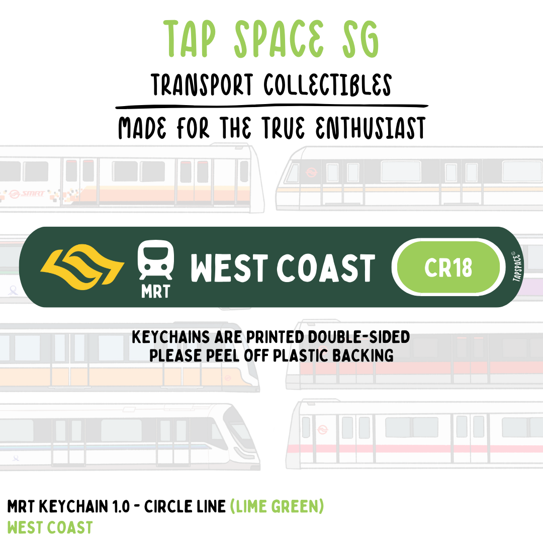 West Coast MRT Station Keychain