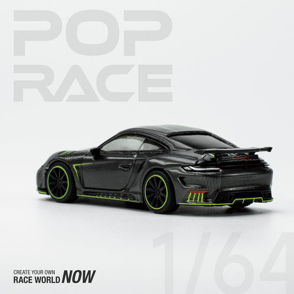 PopRace 1/64 992 Stinger GTR Carbon Edition Black