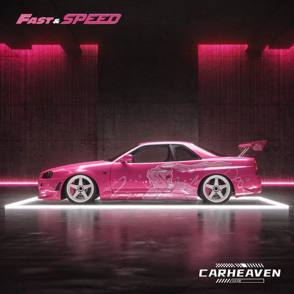 FS 1/64 Skyline GT-R R34 FNF Suki Pink