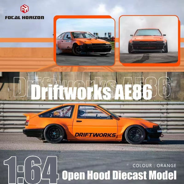 FH 1/64 Sprinter Trueno AE86 V8 Driftworks DW86