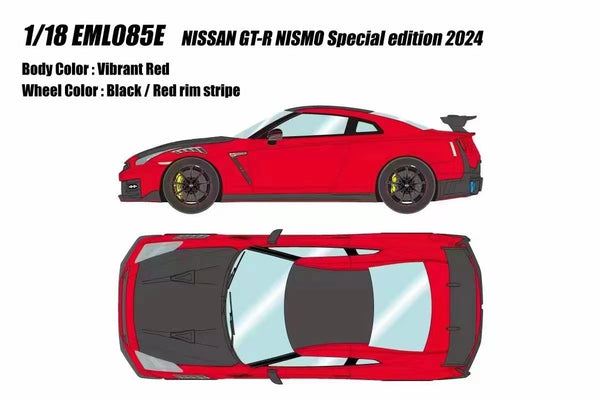 Make Up 1/18 EML085 Nissan GT-R Nismo Special Edition 2024 Vibrant Red