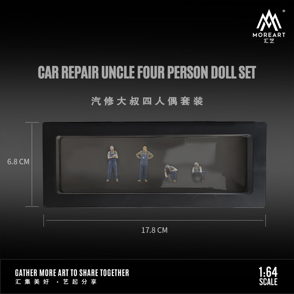 MoreArt 1/64 Car Repair Four Person Figure Set