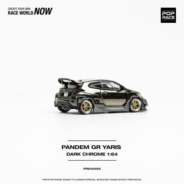 Pop Race 1/64 Pandem GR Yaris Dark Chrome