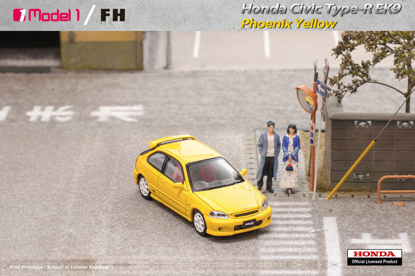 [FOCAL HORIZON] 1/64 Honda Civic Type-R 1st Generation EK9 Phoenix Yellow