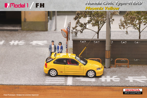 [FOCAL HORIZON] 1/64 Honda Civic Type-R 1st Generation EK9 Phoenix Yellow