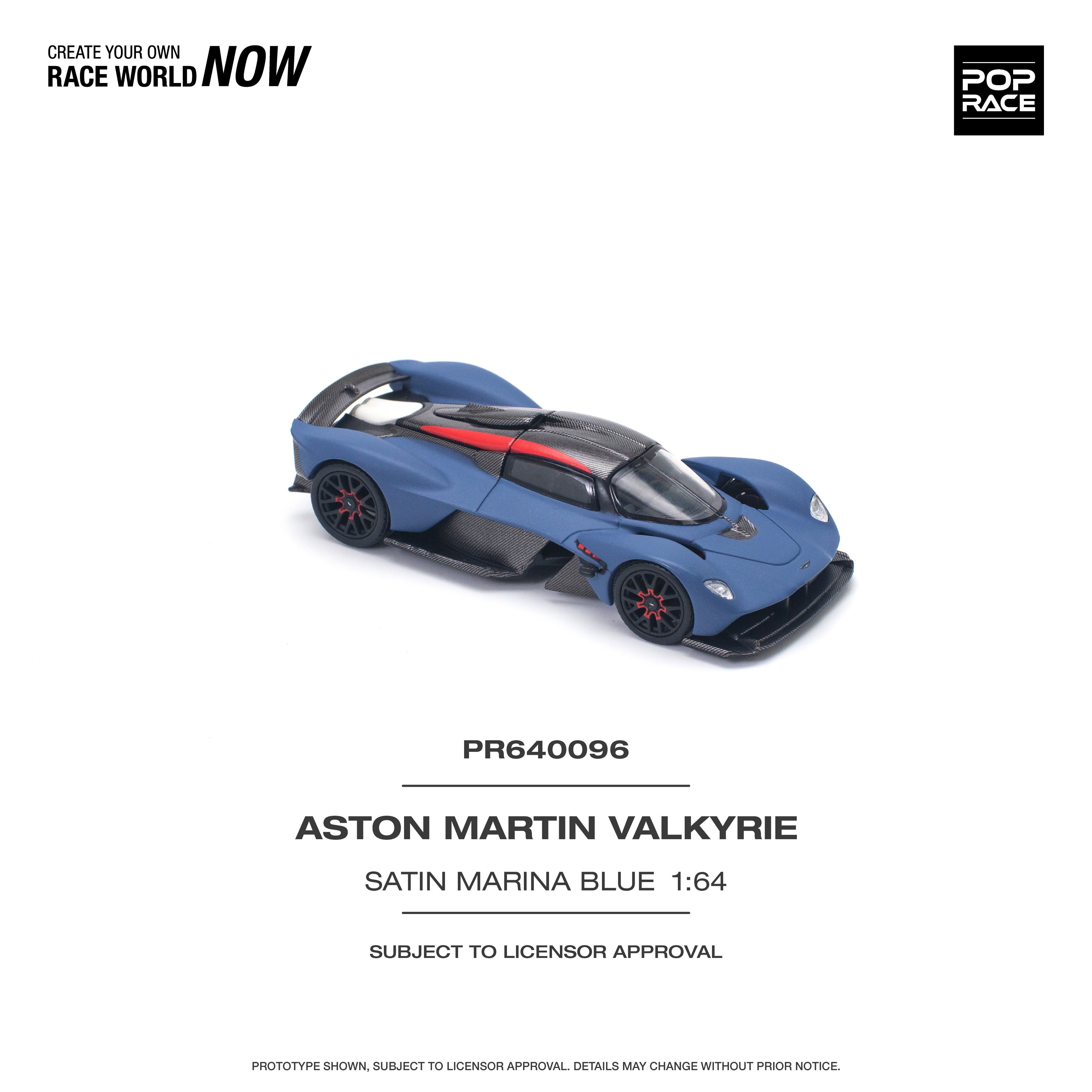 [POP RACE] 1/64 Aston Martin Valkyrie Satin Marina Blue