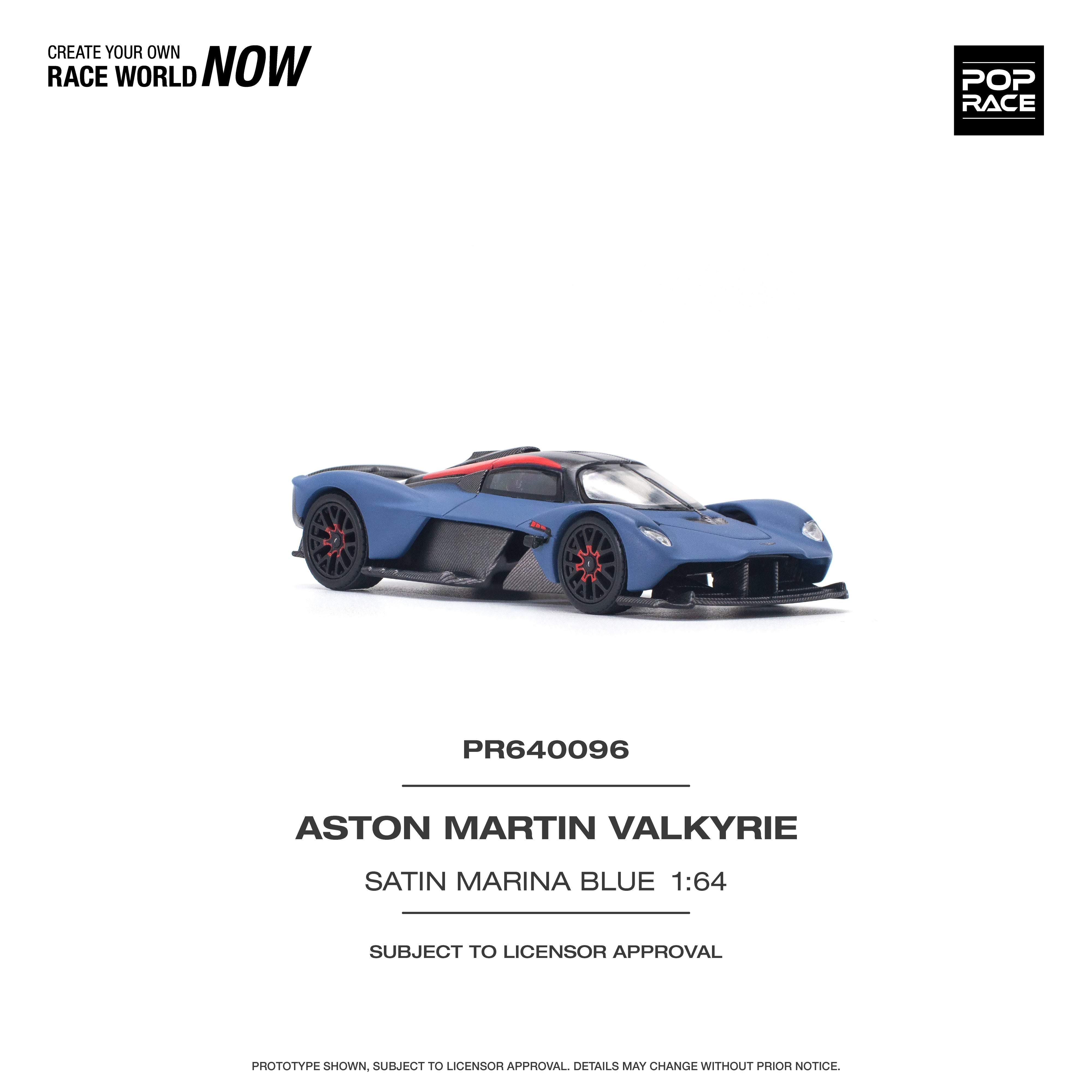 [POP RACE] 1/64 Aston Martin Valkyrie Satin Marina Blue