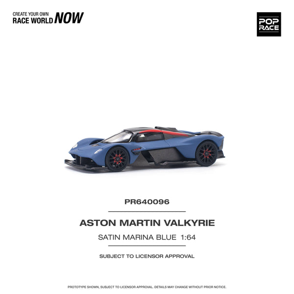 [POP RACE] 1/64 Aston Martin Valkyrie Satin Marina Blue