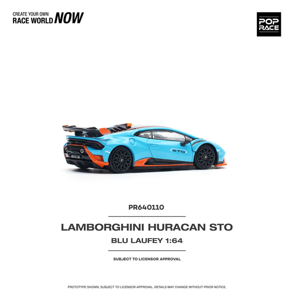 [POP RACE] 1/64 Lamborghini Huracán STO Blu Laufey/Arancio Xanto