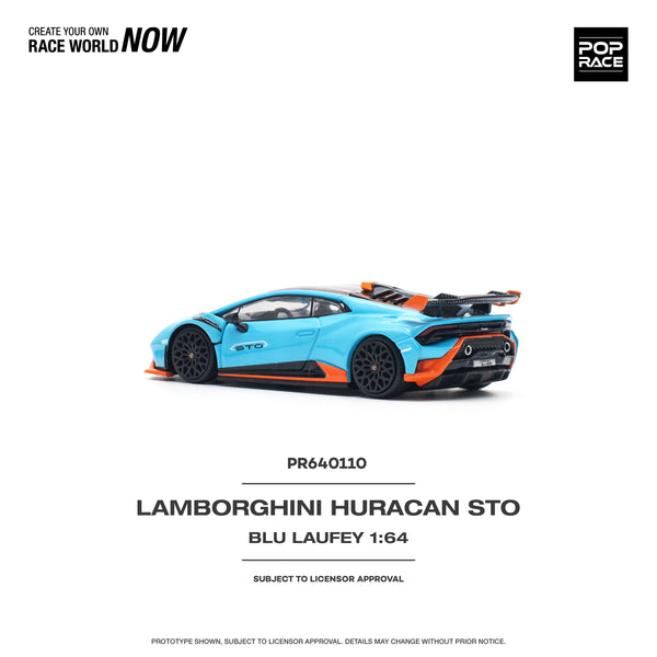 [POP RACE] 1/64 Lamborghini Huracán STO Blu Laufey/Arancio Xanto