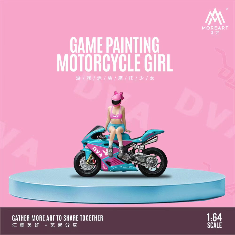 [MOREART] 1/64 Game Painting Motorcycle Girl