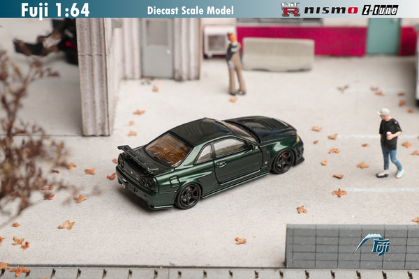 Fuji 1/64 Skyline GT-R (R34) Nismo Z-Tune CRS Dark Green