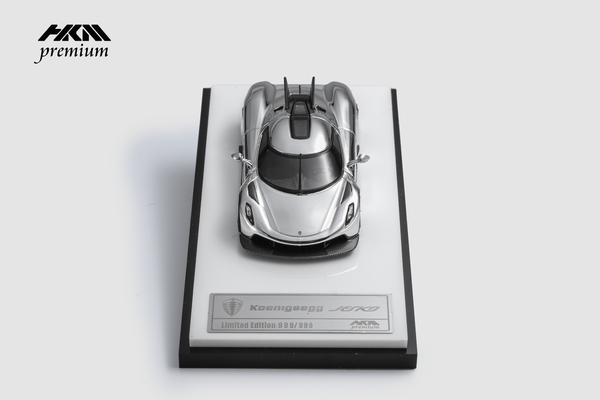 HKM 1/64 Koenigsegg Jesko Absolut - Chrome Silver