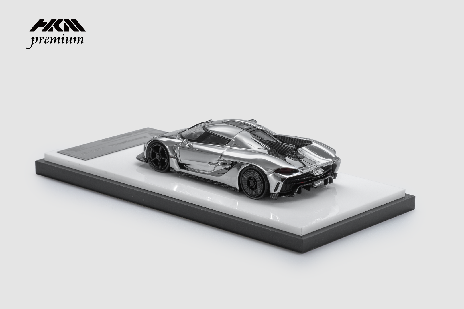 HKM 1/64 Koenigsegg Jesko Absolut - Chrome Silver