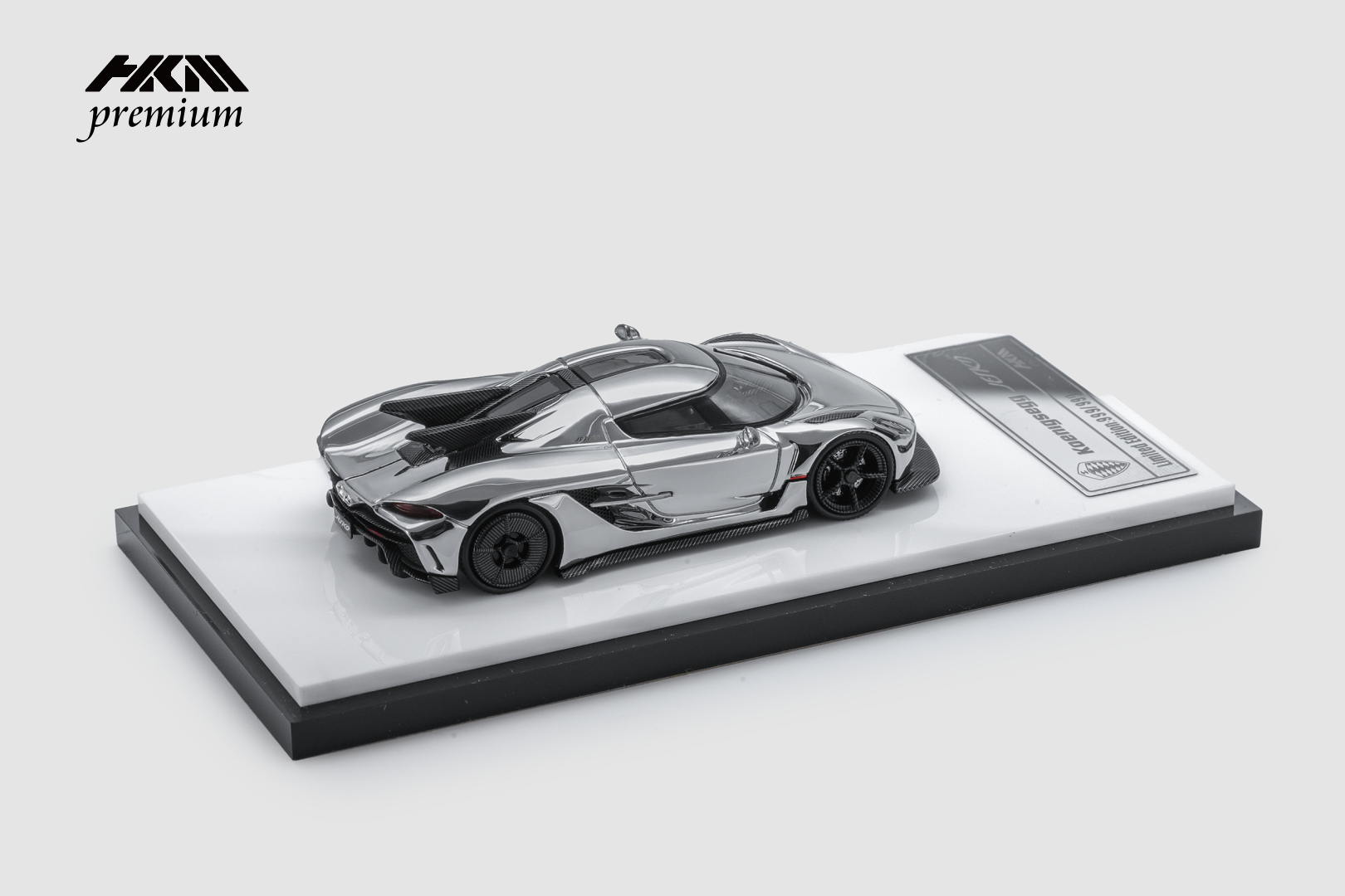 HKM 1/64 Koenigsegg Jesko Absolut - Chrome Silver