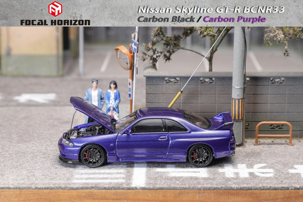 Focal Horizon 1/64 Skyline GTR R33 (BNCR33) Carbon Purple