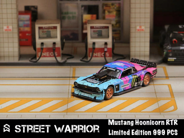 Street Warrior 1/64 Mustang Hoonicorn RTR & Hoonitruck with Panda Figurine