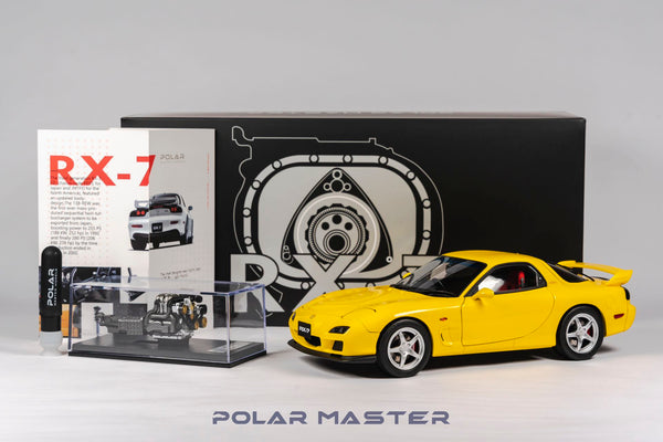 Polar Master 1/18 Mazda RX-7 (FD3S) Bathurst R Yellow [Limited 800 pcs]