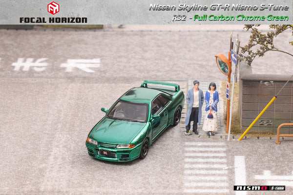 Focal Horizon 1/64 Skyline GTR R32 NISMO S-Tune Full Carbon Chrome Green