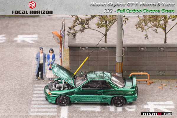 Focal Horizon 1/64 Skyline GTR R32 NISMO S-Tune Full Carbon Chrome Green