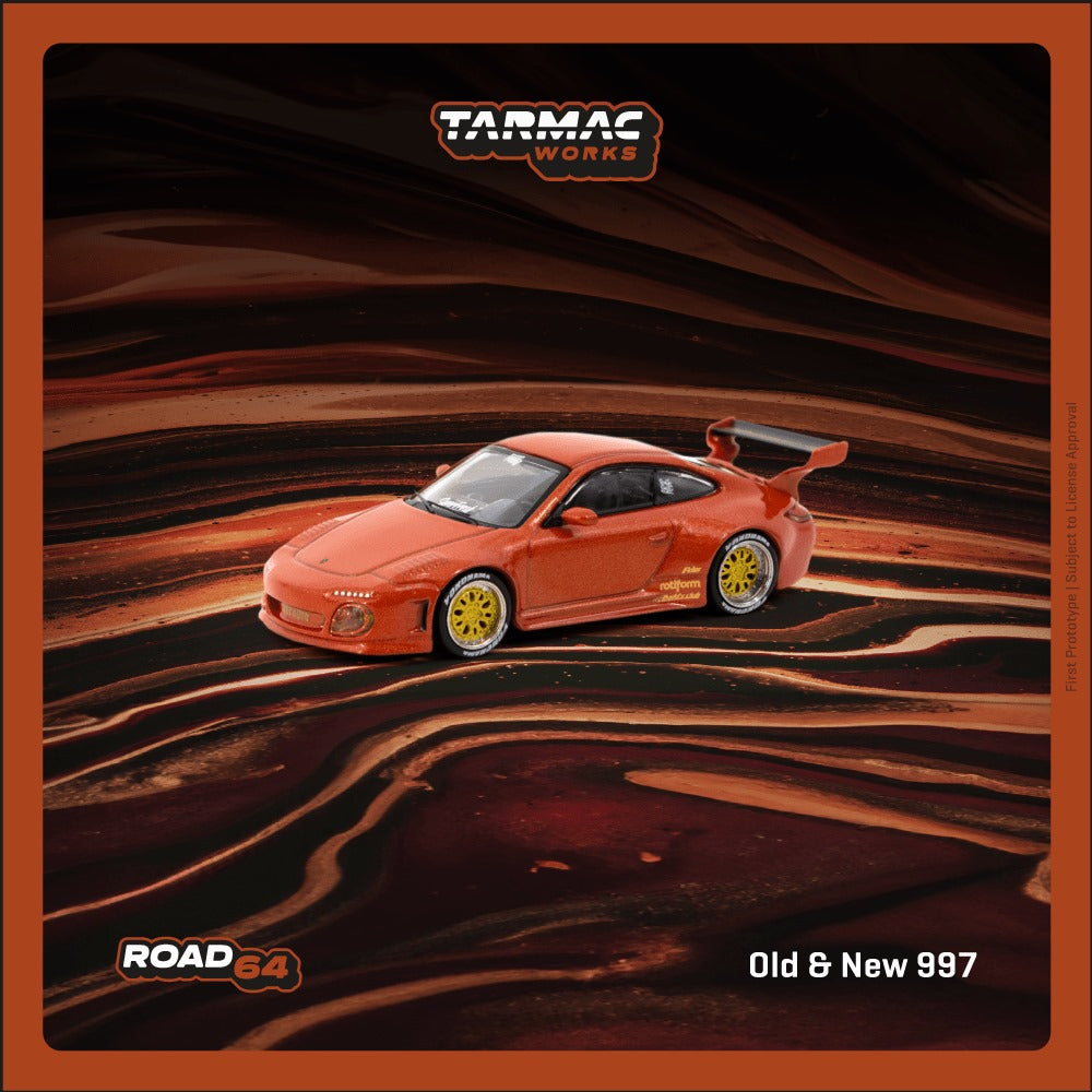 [TARMAC WORKS] 1/64 Old & New 997 Red Metallic -  ROAD64