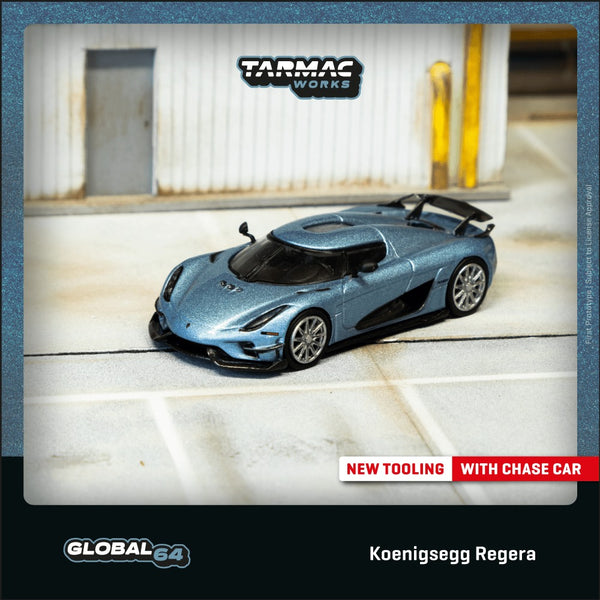 [TARMAC WORKS] 1:64 Koenigsegg Regera Light Blue Metallic - GLOBAL64