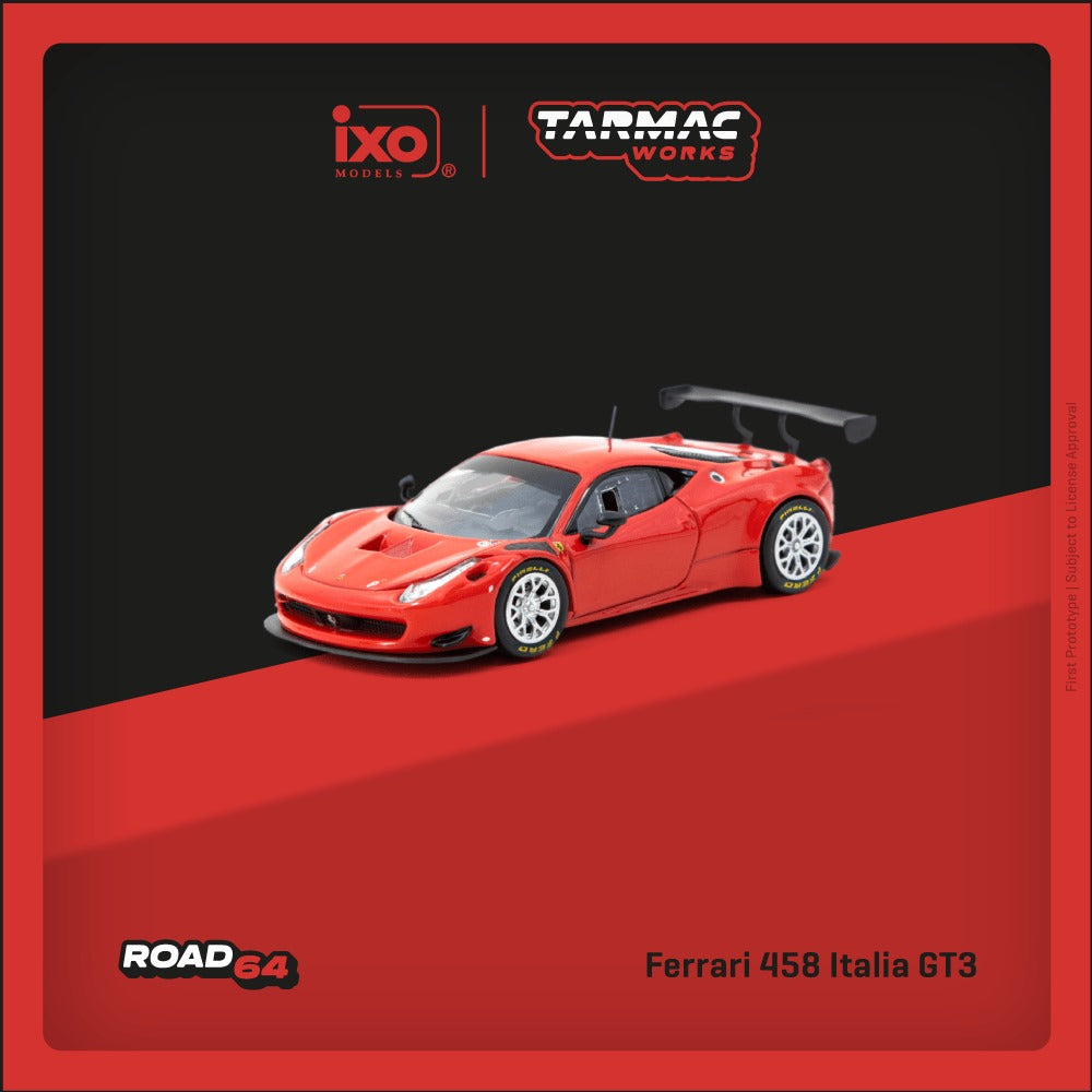 [TARMAC WORKS] 1:64 Ferrari 458 Italia GT3 Red - ROAD64