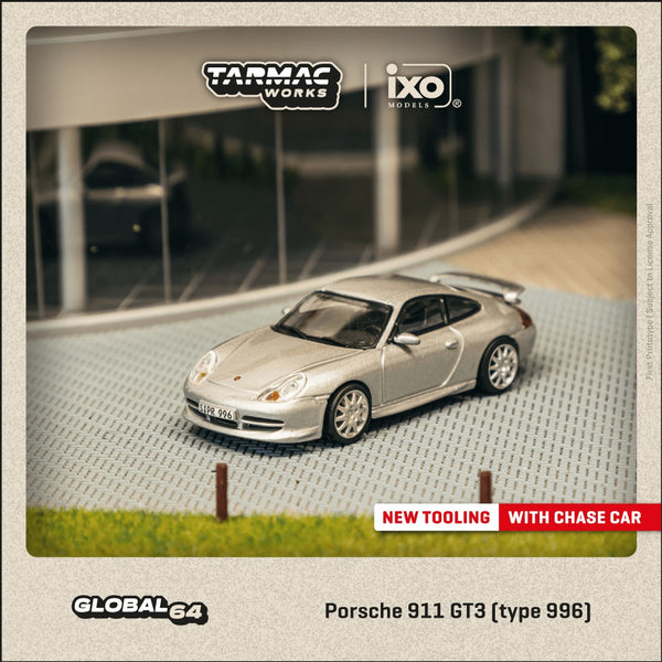 [TARMAC WORKS] 1:64 Porsche 911 GT3 (Type 996) Silver - GLOBAL64