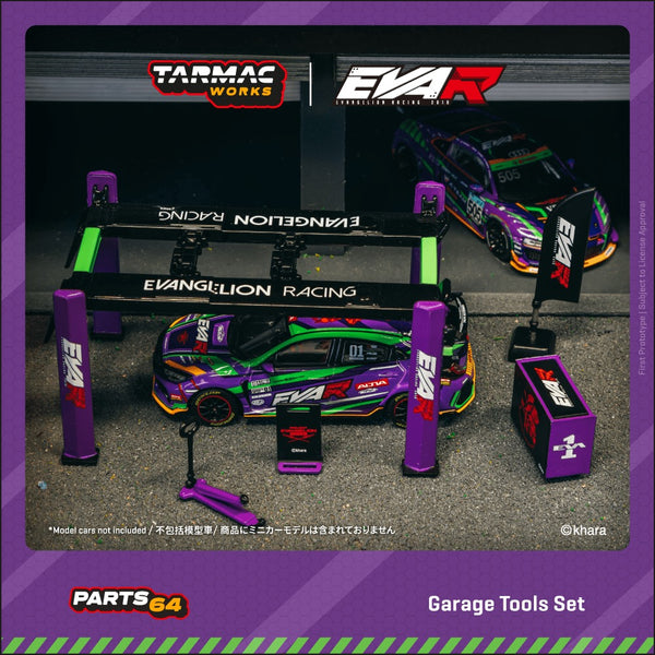 [TARMAC WORKS] 1:64 Garage Tools Set EVA Racing - PARTS64