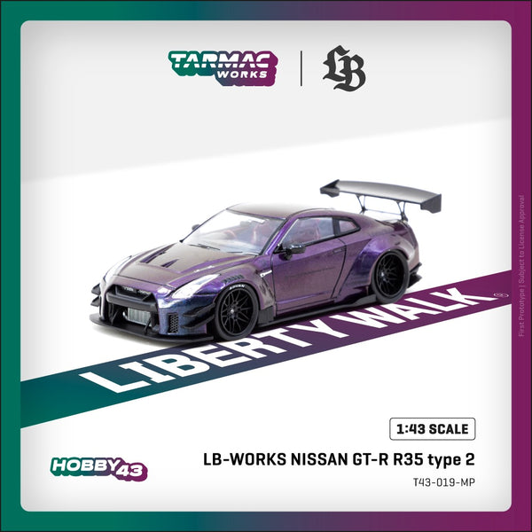 [TARMAC WORKS] 1:43 LB-Works Nissan GT-R R35 Type 2 Midnight Purple