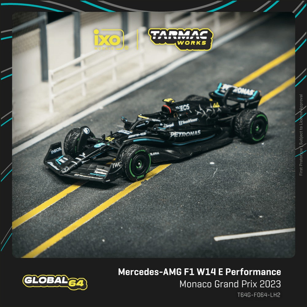 [TARMAC WORKS] 1:64 Mercedes-AMG F1 W14 E Performance Monaco Grand Prix 2023 Lewis Hamilton