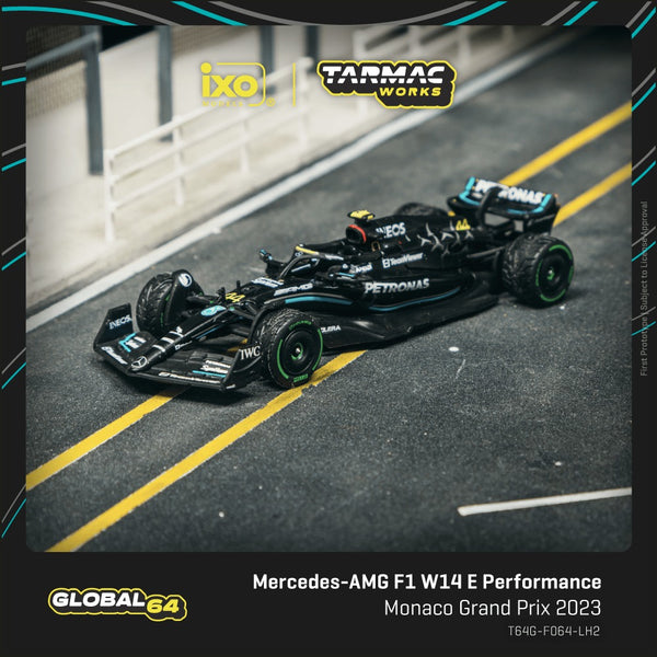 [TARMAC WORKS] 1:64 Mercedes-AMG F1 W14 E Performance Monaco Grand Prix 2023 Lewis Hamilton