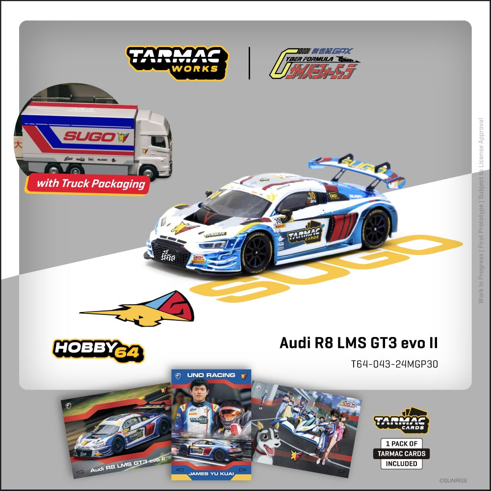 [TARMAC WORKS] 1:64 Audi R8 LMS GT3 Evo II Macau GT Cup - FIA GT World Cup 2024 Uno Racing James Yu